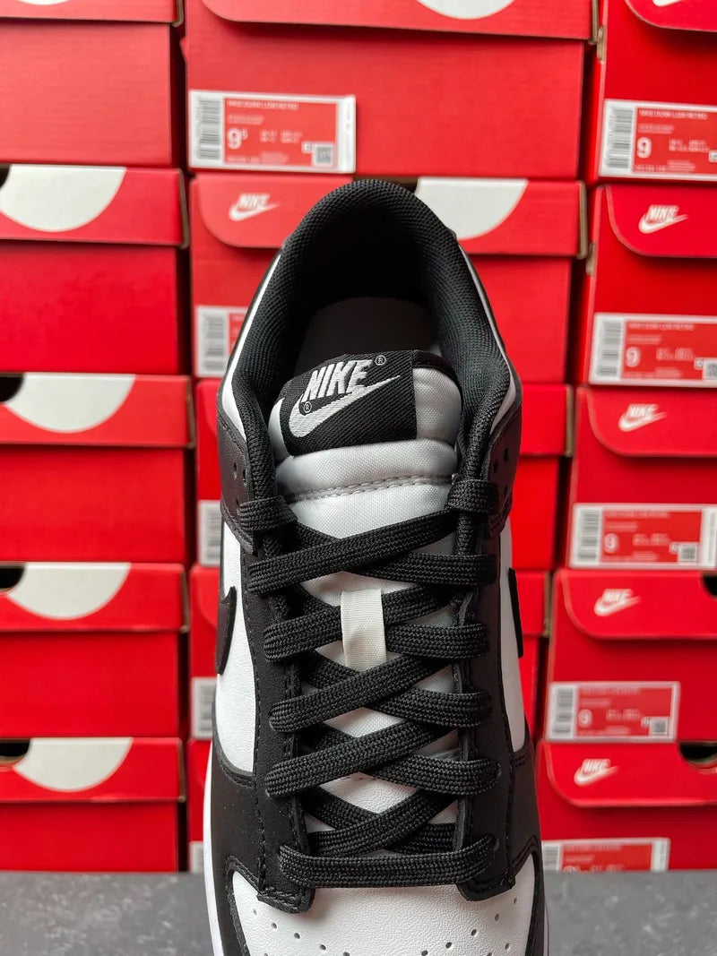 Nike Dunk Low Panda sneaker, black and white leather upper with black laces