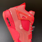Pink Air Jordan 4 sneaker heel with speckled midsole and rear detail