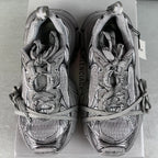 Balenciaga lace-up sneakers, tongue and logo heel detailing on both shoes