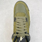 Olive suede lace-up sneaker with dark eyelet cage and textured toe panel