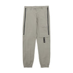 Dior pants, light gray jogger style with drawstring waist and cuffed hems