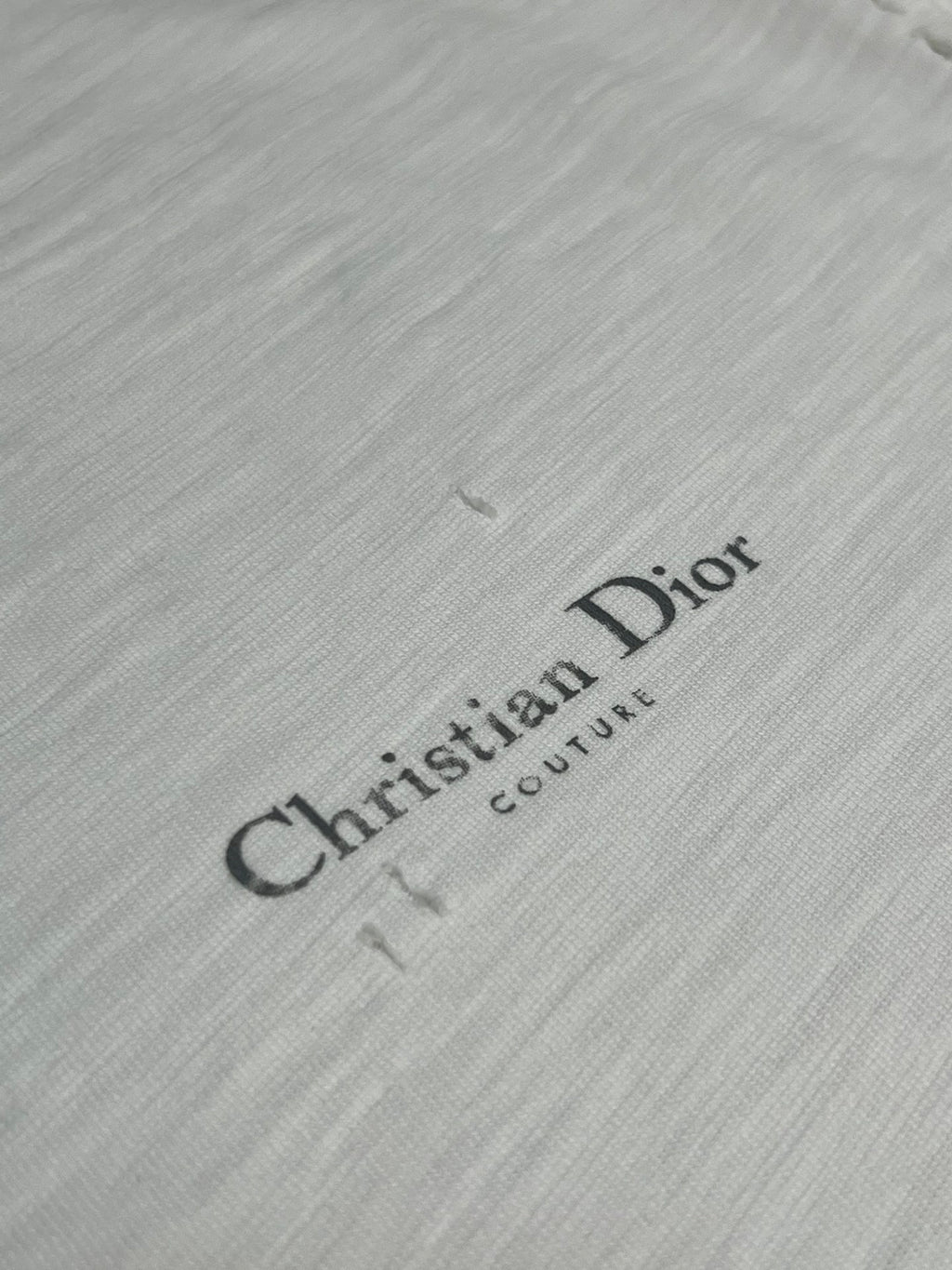 Dior short-sleeve T-shirt, white fabric with Christian Dior Couture logo print
