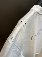Dior short-sleeve T-shirt, white sleeve detail with small motif and stitch openings