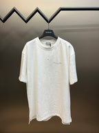 Dior short-sleeve T-shirt, white crew neck, small chest logo