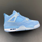 Light blue Air Jordan 4 sneaker with white accents and visible air unit