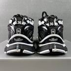 Balenciaga unisex sneakers, back view with 36 size print and silver buckle detail