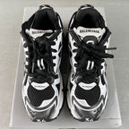 Balenciaga unisex sneakers, rear view with BALENCIAGA heel tabs and black laces