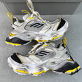Balenciaga unisex chunky sneakers in silver-gray with yellow laces and black side panels