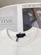 Versace white sweatshirt with ribbed crew neck and inner brand label