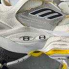 Balenciaga sneakers close-up of gray mesh panels with numbered circular detail