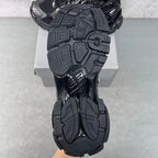 Balenciaga unisex sneaker outsole, black tread with raised geometric traction.