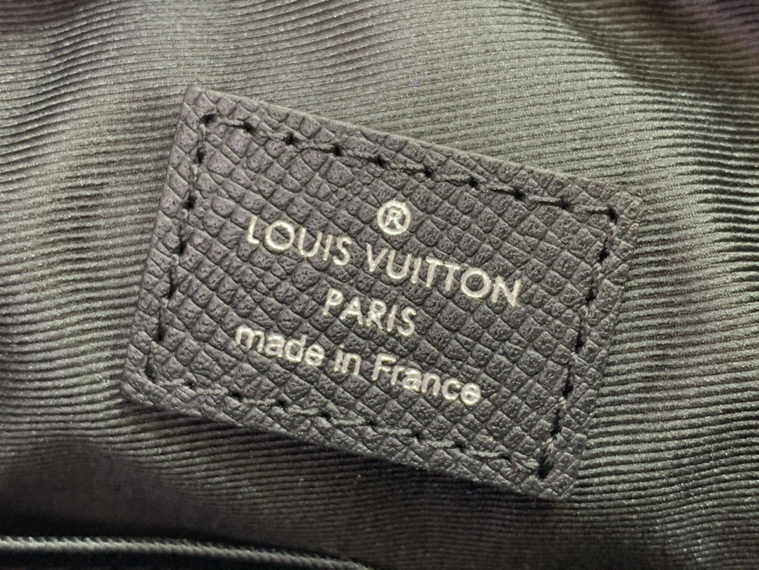 Louis Vuitton Paris made in France leather label on Louis Vuitton bag interior lining
