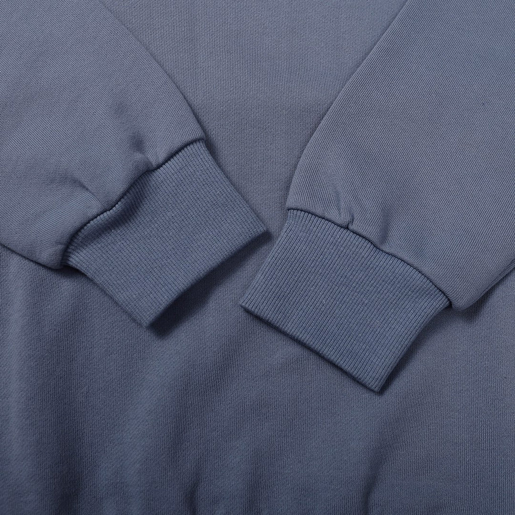 Stone Island crewneck sweatshirt, slate blue, long sleeves with ribbed cuffs