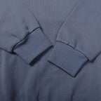 Stone Island crewneck sweatshirt, slate blue, long sleeves with ribbed cuffs