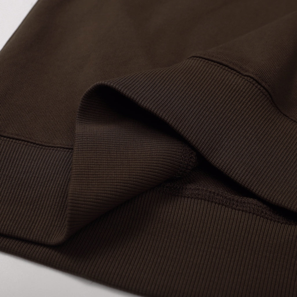 Stone Island sweatshirt hem and side seam with ribbed trim