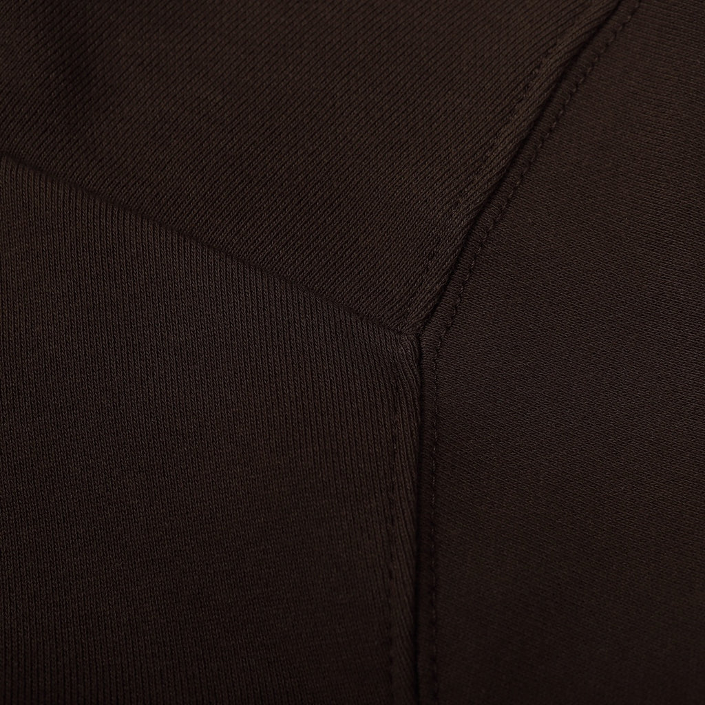 Stone Island sweatshirt corner seam with ribbed edge finish
