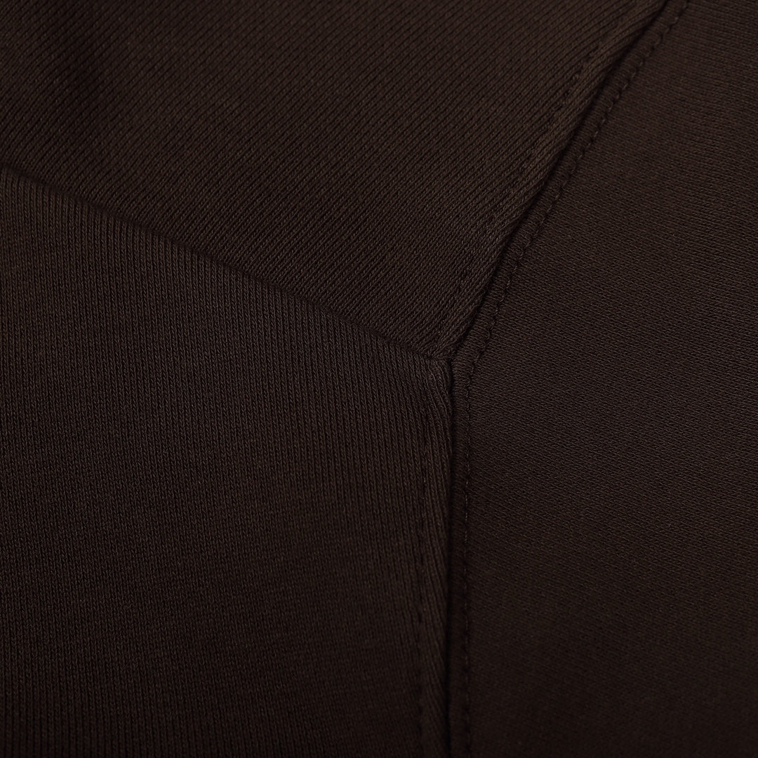 Stone Island sweatshirt corner seam with ribbed edge finish