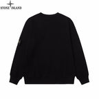 Stone Island black crewneck sweatshirt, back view