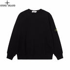 Stone Island black crewneck sweatshirt, long sleeves