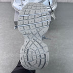 Balenciaga sneaker outsole view, grid tread pattern and cushioned sole edge