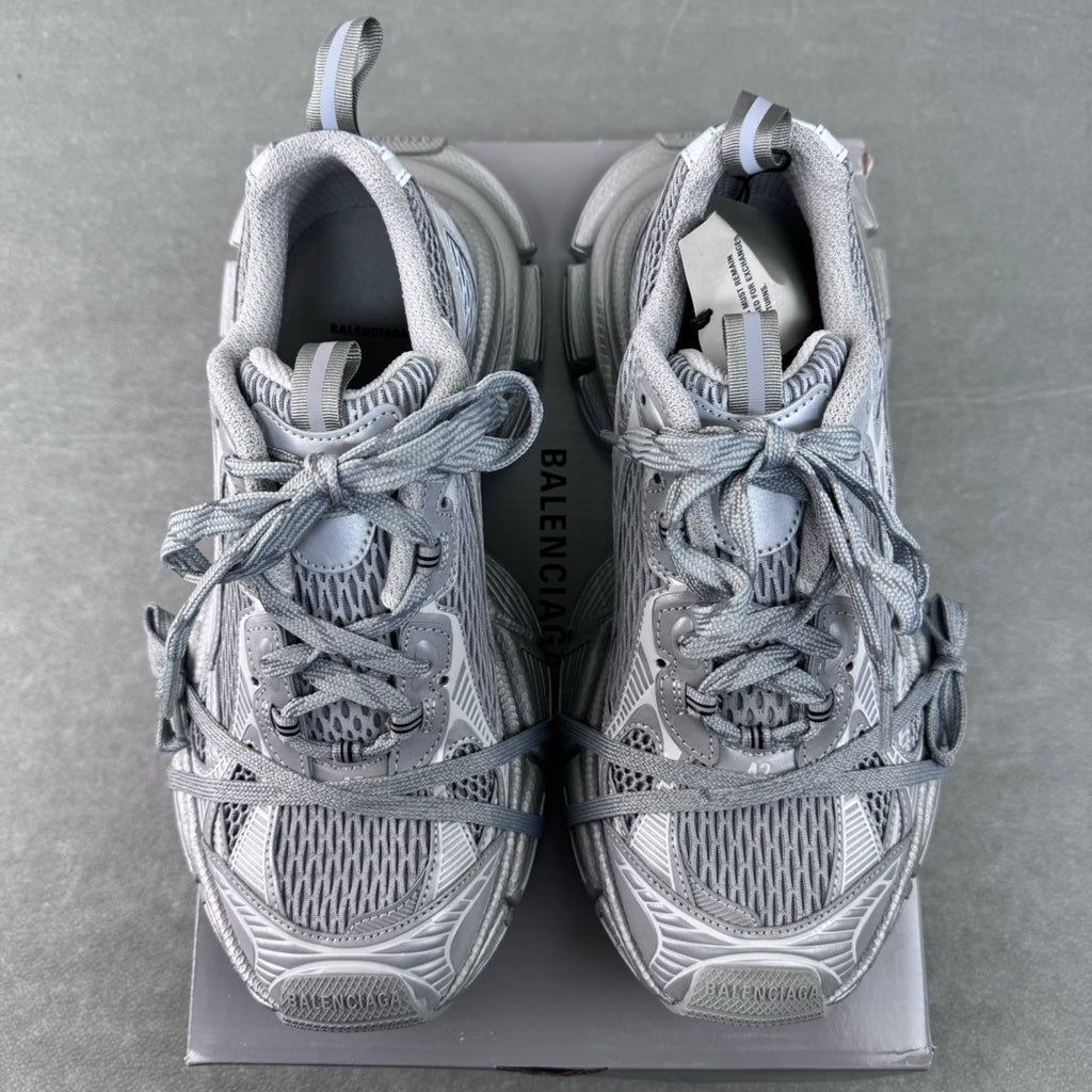 Balenciaga lace-up sneakers with interior lining and size label on insoles