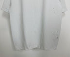 Balenciaga white short-sleeve T-shirt back view with small distress marks