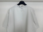 Balenciaga white short-sleeve T-shirt showing back view and neckline trim