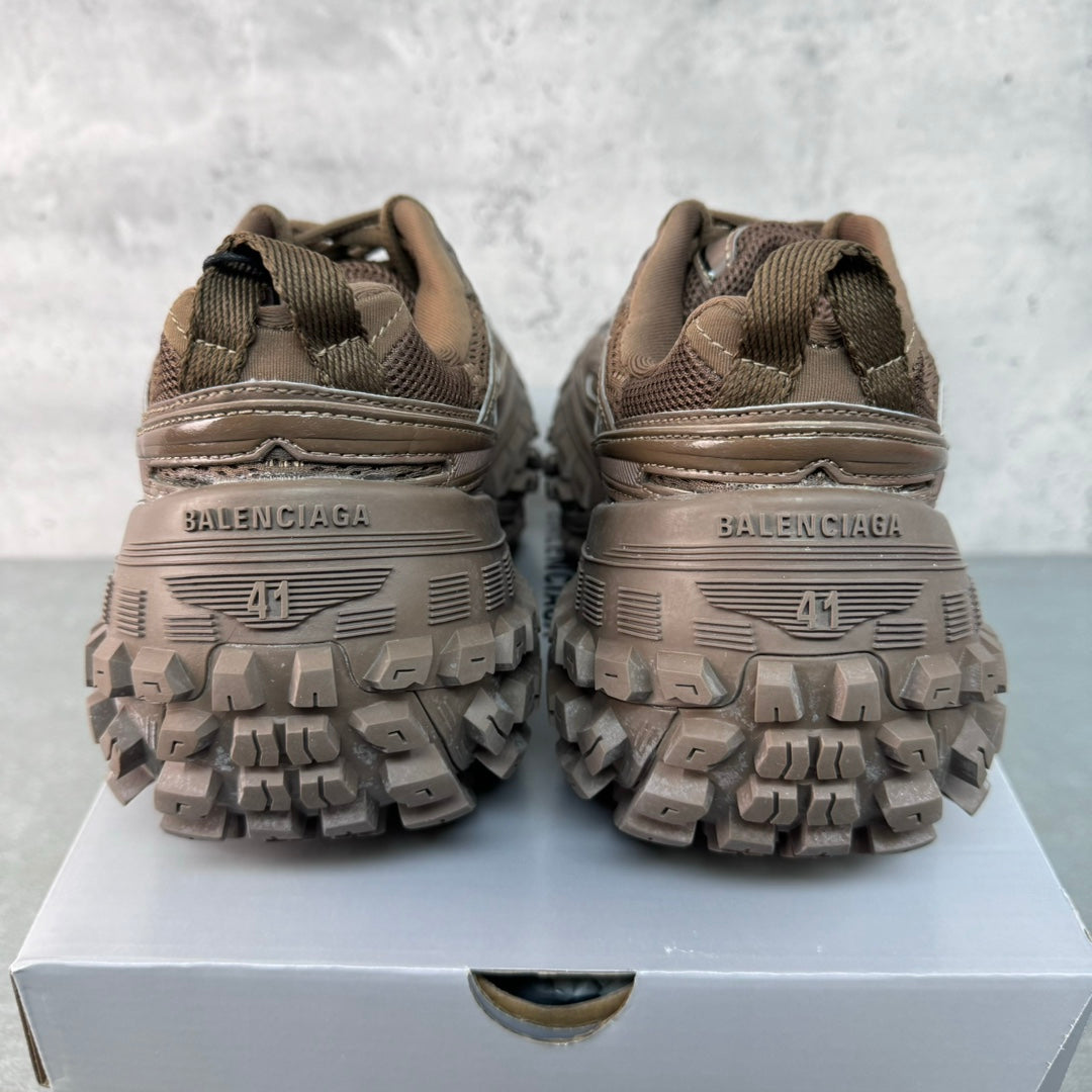 Balenciaga track shoes with logo heel tabs, chunky tread and lace closures