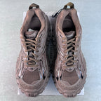 Pair of Balenciaga lace-up track shoes from the front, mesh upper and padded tongue