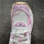 Balenciaga unisex sneaker toe interior view with laces and pink accents