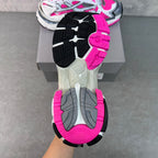 Balenciaga Runner sneakers outsoles, black and gray tread with pink rubber sections