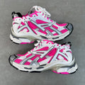 Balenciaga Runner sneakers, white/pink/black lace-up with chunky sole