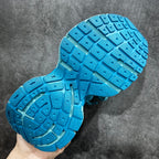 Balenciaga unisex sneakers, bright blue treaded rubber outsole with traction pattern
