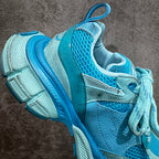 Balenciaga unisex sneakers, bright blue side panel with lace-up and cushioned heel