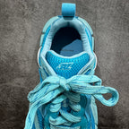 Balenciaga unisex sneakers, bright blue interior with BALENCIAGA logo on tongue