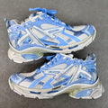 Balenciaga unisex chunky sneakers in light blue and white, with blue laces