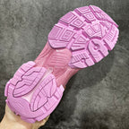 Pink Balenciaga unisex sneaker outsole, traction pattern on the textured rubber sole