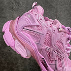 Pink Balenciaga unisex sneakers, quarter view, chunky outsole with molded traction