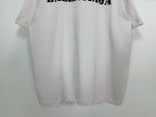 White short-sleeve T-shirt back view with plain lower back area