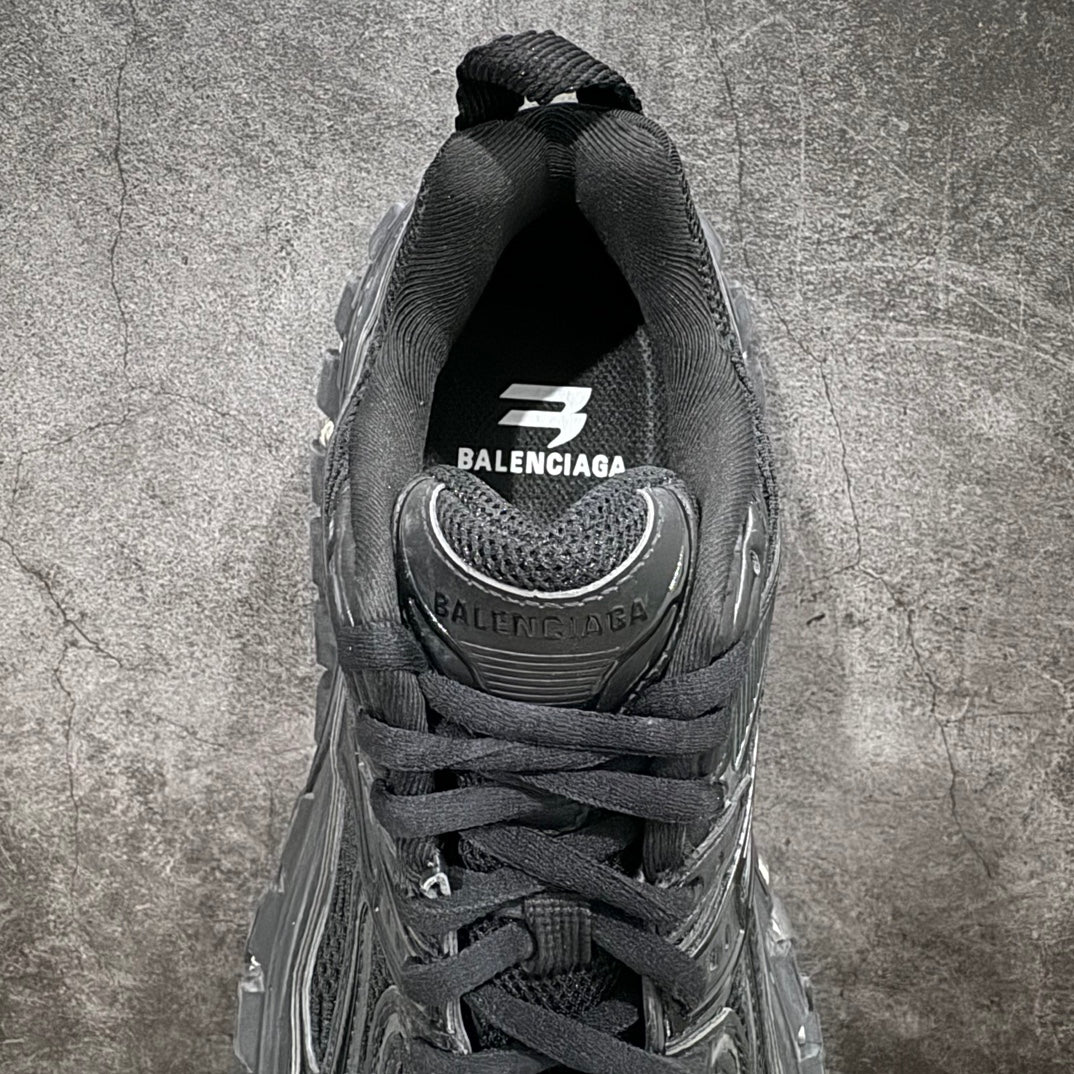 Balenciaga sneaker tongue with BALENCIAGA logo and black mesh lining