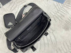 Prada crossbody bag with zipper opening and small zip pouch, black
