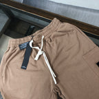 Stone Island beige shorts with drawstring and elastic waistband, side pocket