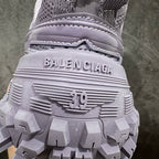 Lavender Balenciaga heel close-up with BALENCIAGA logo and 39 on tread sole