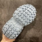 Light blue platform sneaker outsole with deep square lug tread pattern