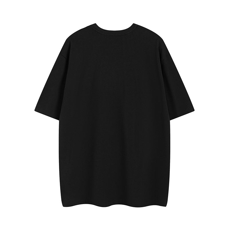 Gucci black short-sleeve T-shirt with a plain back