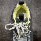 Balenciaga unisex sneakers heel interior, neon yellow lining and gray laces