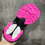 Balenciaga unisex sneaker outsole, bright pink tread with black and white heel