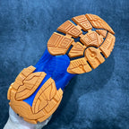 Balenciaga unisex sneaker outsole, blue tread with tan rubber pattern