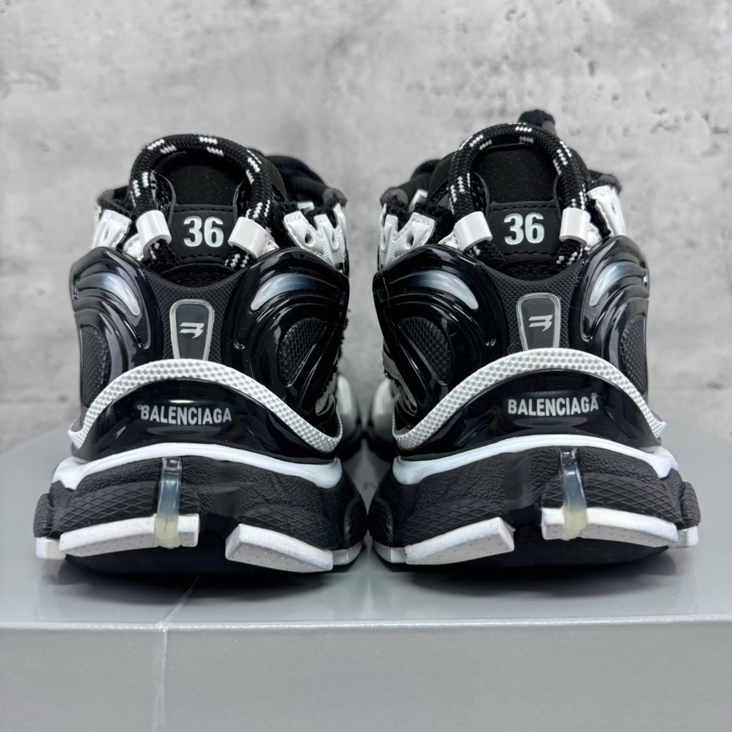 Balenciaga unisex sneakers rear view with BALENCIAGA branding and size tag details