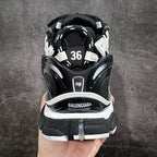 Unisex sneakers with black and white heel, BALENCIAGA logo strap, size tag 36.